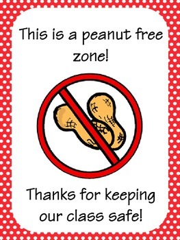 Preview of Peanut Allergy Sign