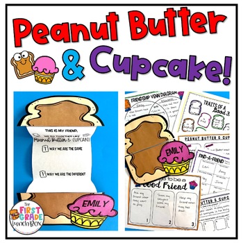 Preview of Peanut Butter & Cupcake Book Craft | Reading Comprehension Activity