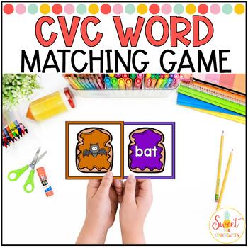 Preview of CVC Words Matching Game | Phonics Center Activity