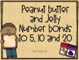 Peanut Butter and Jelly Number Bonds to 5, 10, & 20
