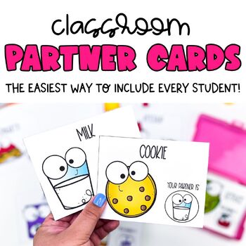 Preview of ORIGINAL Peanut Butter and Jelly Partner Pairing Cards | Classroom Management