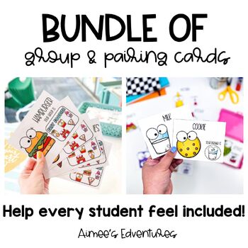 Preview of Partner Pairing Cards | BUNDLE | 1 Small Group of 6 and 1 Partner Pair Sets