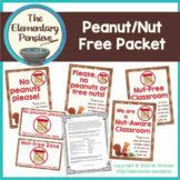 Peanut Free/Nut Free Poster Packet - Watercolor Woodland Theme