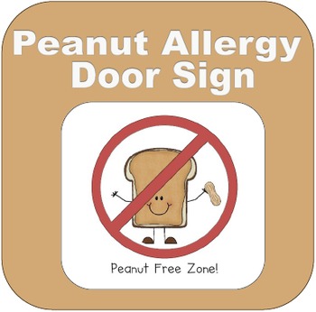 Preview of Peanut Free Zone (Peanut Allergies)