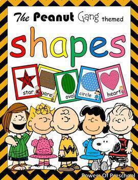 Preview of Shapes: Snoopy Charlie Brown The Peanuts Gang Theme Inspired