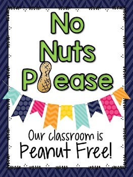 Image result for peanut free classroom sign