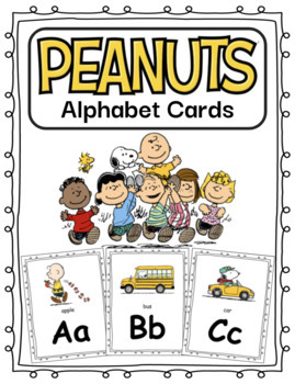Preview of Peanuts Alphabet Cards