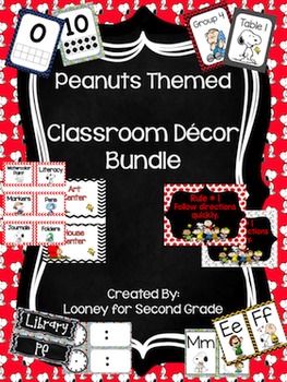 Preview of Peanuts Classroom Decor Bundle