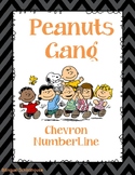 Peanuts Gang, Charlie Brown- Chevron Number Line