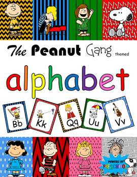 Preview of Classroom Alphabet Snoopy Charlie Brown The Peanuts Gang Inspired