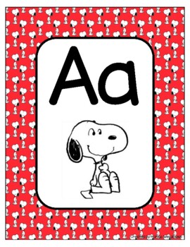 Peanuts Snoopy Alphabet Set By That Little Extra Tpt