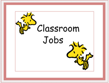 Preview of Classroom Job Chart Full Version