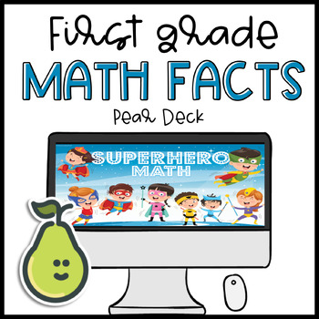 Preview of Pear Deck™ 1st Grade Addition Math Facts Fun Digital Activity Distance Learning