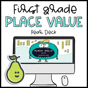 Preview of Pear Deck™ 1st Grade Place Value Practice Activity for Distance Learning