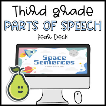 Preview of Pear Deck™ 3rd Grade ELA Parts Of Speech - Digital Activity  Distance Learning