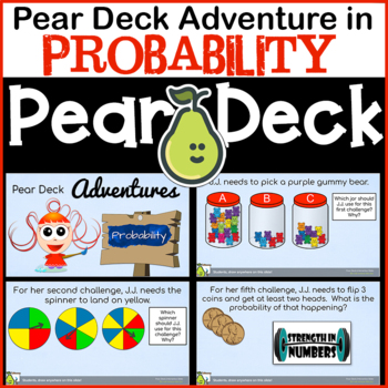 Preview of Pear Deck Adventure with Simple and Compound Probability Google Slides