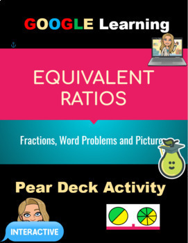 Preview of Pear Deck Equivalent Fractions Ratios Google Slides Activity Distance Learning