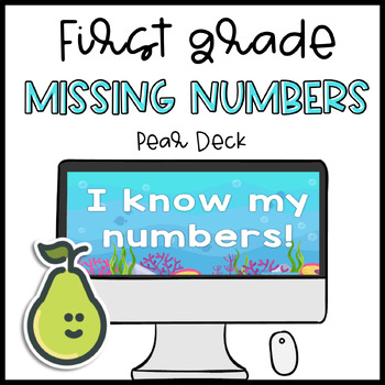 Preview of Pear Deck™ First Grade Math Missing Numbers Charts up to 120 Distance Learning