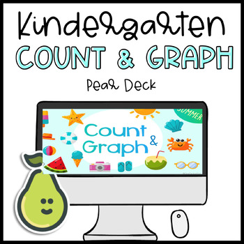 Preview of Pear Deck™ Kindergarten/1st Grade Count and Bar Graph Activity Distance Learning