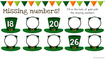 Pear Deck™ Kindergarten St Patricks Day Math Number Work Distance Learning