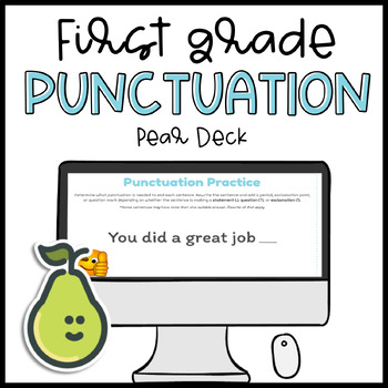 Preview of Pear Deck Second Third Grade Punctuation Distance Learning