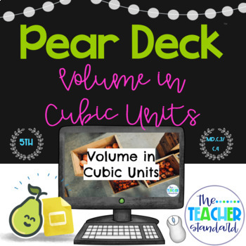Preview of Pear Deck™ Volume in Cubic Units Fifth Grade