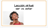 Peardeck Slides Interactive Lesson and Activity: Ser vs. Estar 