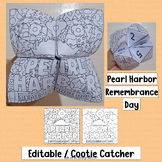Pearl Harbor Activity Cooties Catcher Template Writing Wor