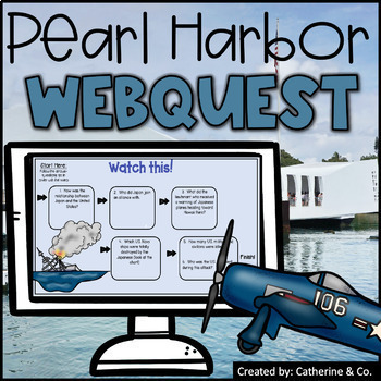 Preview of Pearl Harbor Day Digital Web Quest Activity | US History and World War II Lesson