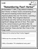 Pearl Harbor Day: Engaging Reading Comprehension for K-2 |