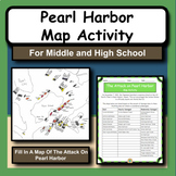 Pearl Harbor Map Activity for Social Studies or History