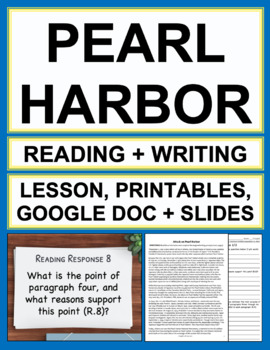 Preview of Pearl Harbor Reading Comprehension & Writing & Activities | Printable & Digital