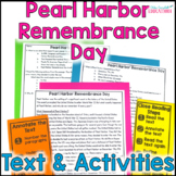 Pearl Harbor Remembrance Informational Close Reading Compr