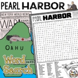Pearl Harbor Word Search Puzzle US History Word Search Wor