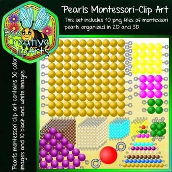 Preview of Counting Beads - Montessori Style - Bee Creative Clip Arts