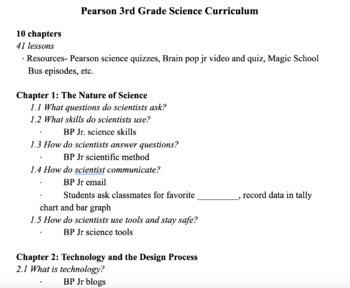 Preview of Pearson 3rd grade science curriculum