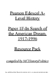 Preview of Pearson Edexcel Paper 1F American Dream 1917-1996 Resource Pack