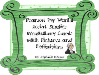 Social Studies Vocabulary Game by Mama Pearson