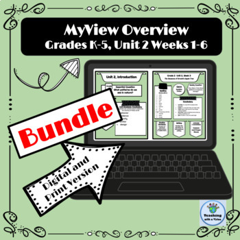Preview of MyView Literacy Grades K-5 BUNDLE Unit 2 Weeks 1-6 Overview Digital and PDF