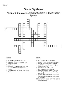 fifth grade science crossword teaching resources tpt