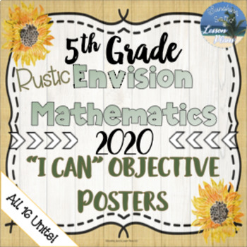 Preview of Pearson/Savvas EnVision Mathematics 2020 "I Can" Objective Posters Grade 5