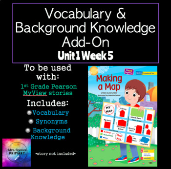 Preview of Pearson myView Vocabulary and Background Knowledge for 1st Grade Unit 1 Week 5