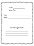 Reading Street 4th grade Common Core Student Log usable fo
