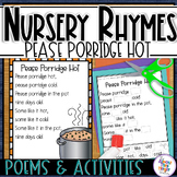 Pease Porridge Hot  -  Nursery Rhyme Poem Poster and Activities