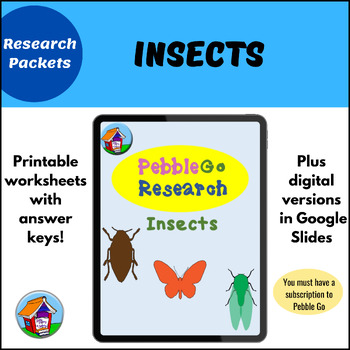 Preview of Pebble Go Insects Research for Google Slides