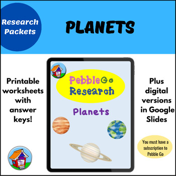 Preview of Pebble Go Planets Research for Google Slides