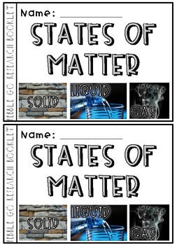 Preview of Pebble Go Research Booklet - States of Matter