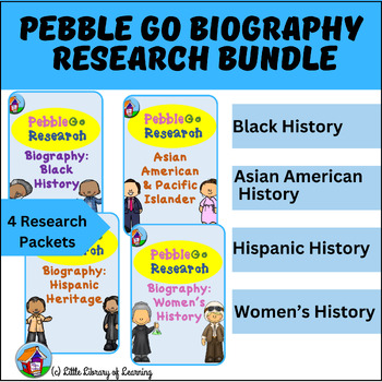 Preview of Pebble Go™ Research Packets Biography Bundle