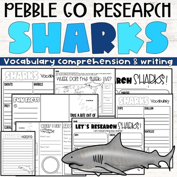 Preview of Pebble Go Sharks Interactive Research Activities