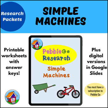 Preview of Pebble Go Simple Machines Research for Google Slides